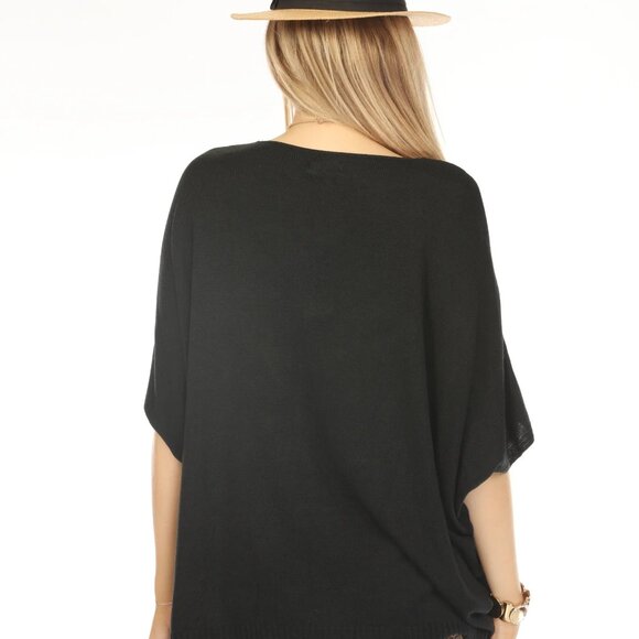 Black Batwings Style Soft Ravishing Top - Picture 6 of 6